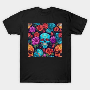 Floral skulls T-Shirt